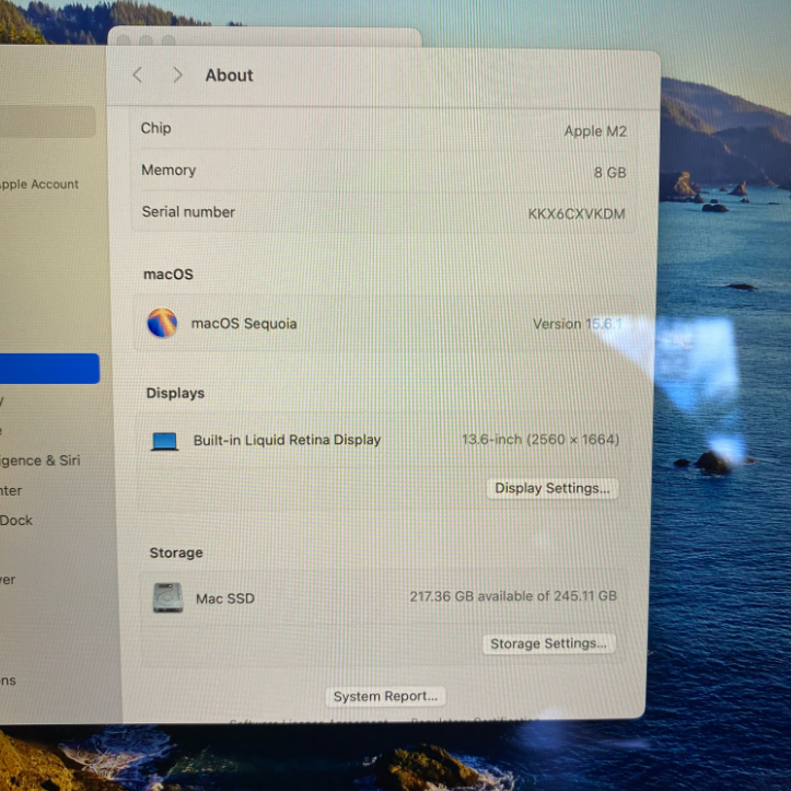 13" MacBook Air M2 | 8GB RAM | 256GB SSD | Midnight Blue