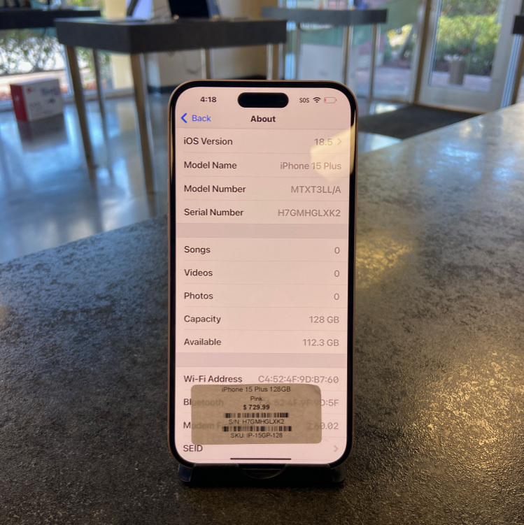 Apple iPhone 15 Plus – 128GB – Pink – Unlocked